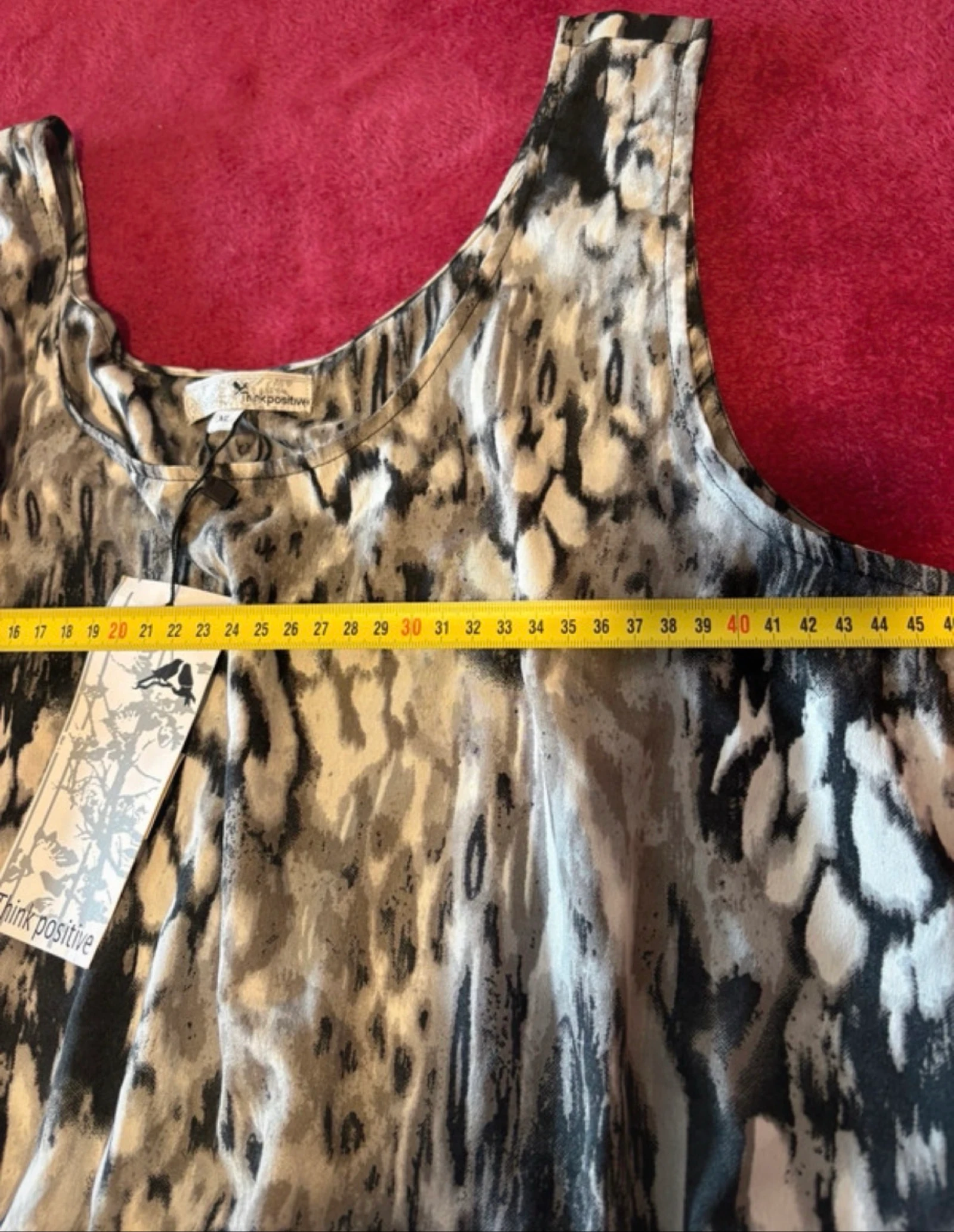 Vestido Think Positive animal print leopardo robe dress jurk XL BNWT – photo 5